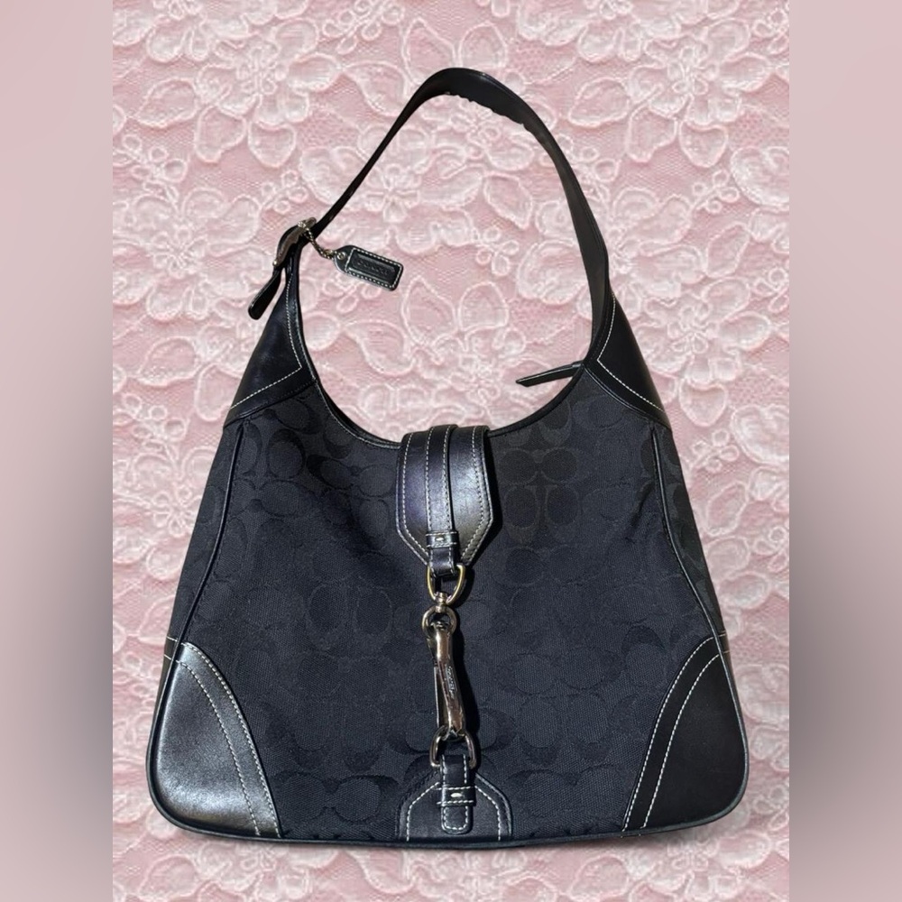 Coach Black and Gray Hobo Bag